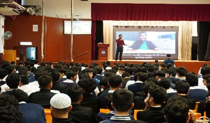 Students watching Islamic short films